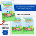 real estate contact ideas neighborhood garage sale flyer social media editable template